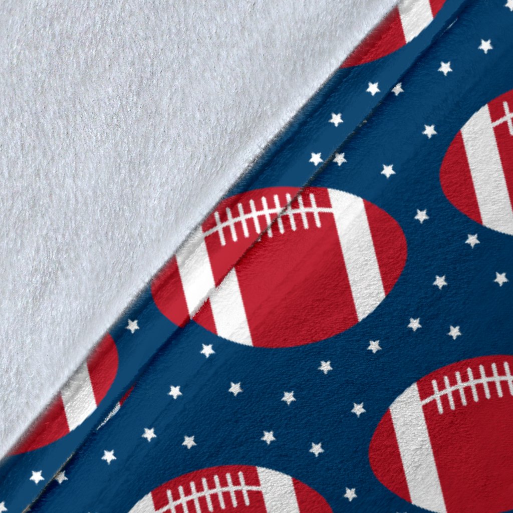 American Football Star Design Pattern Fleece Blanket