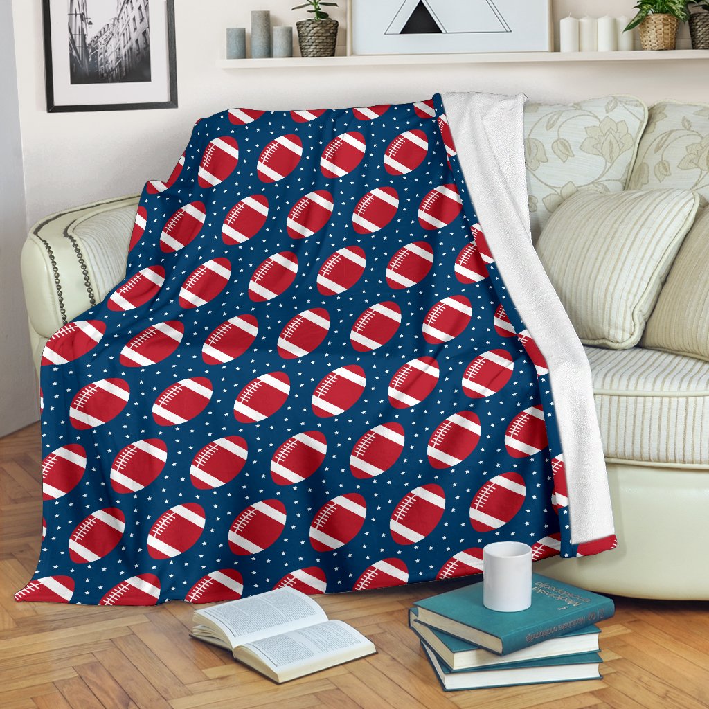 American Football Star Design Pattern Fleece Blanket