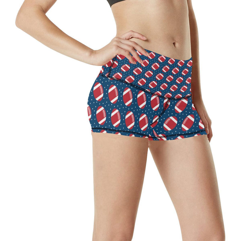 American Football Star Design Pattern High Waisted Spandex Shorts-JTAMIGO.COM