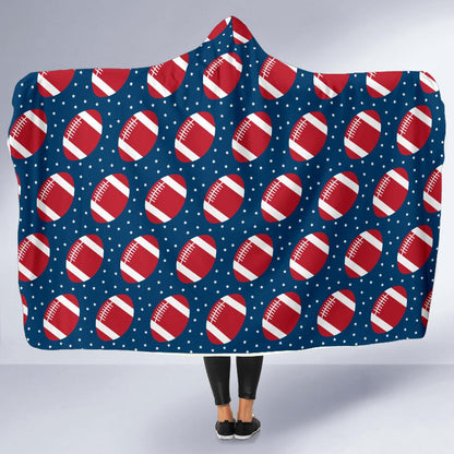 American Football Star Design Pattern Hooded Blanket-JTAMIGO.COM