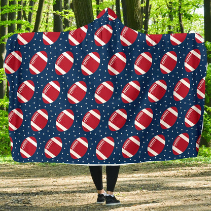 American Football Star Design Pattern Hooded Blanket-JTAMIGO.COM