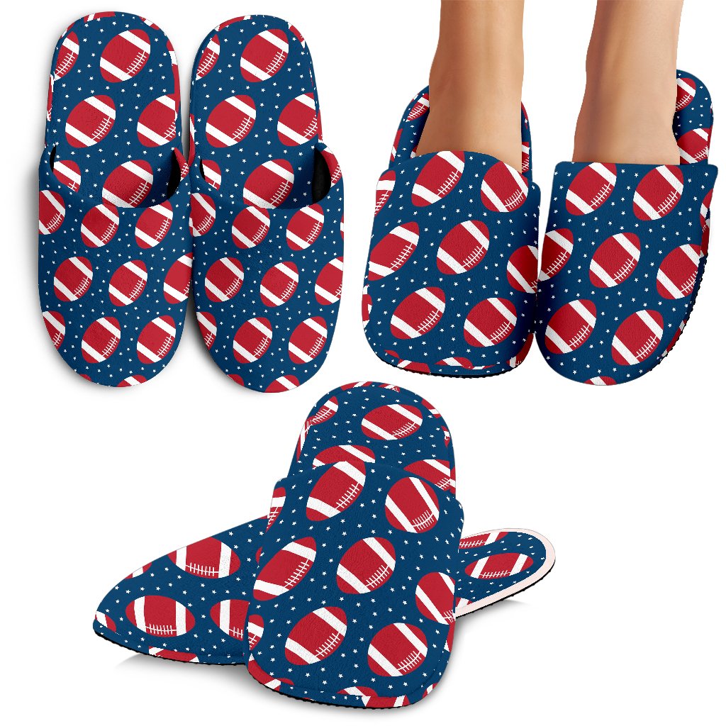 American Football Star Design Pattern House Slippers