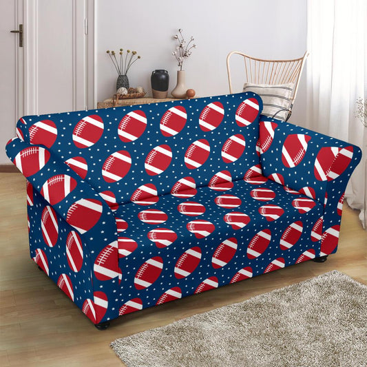 American Football Star Design Pattern Loveseat Slipcover-JTAMIGO.COM