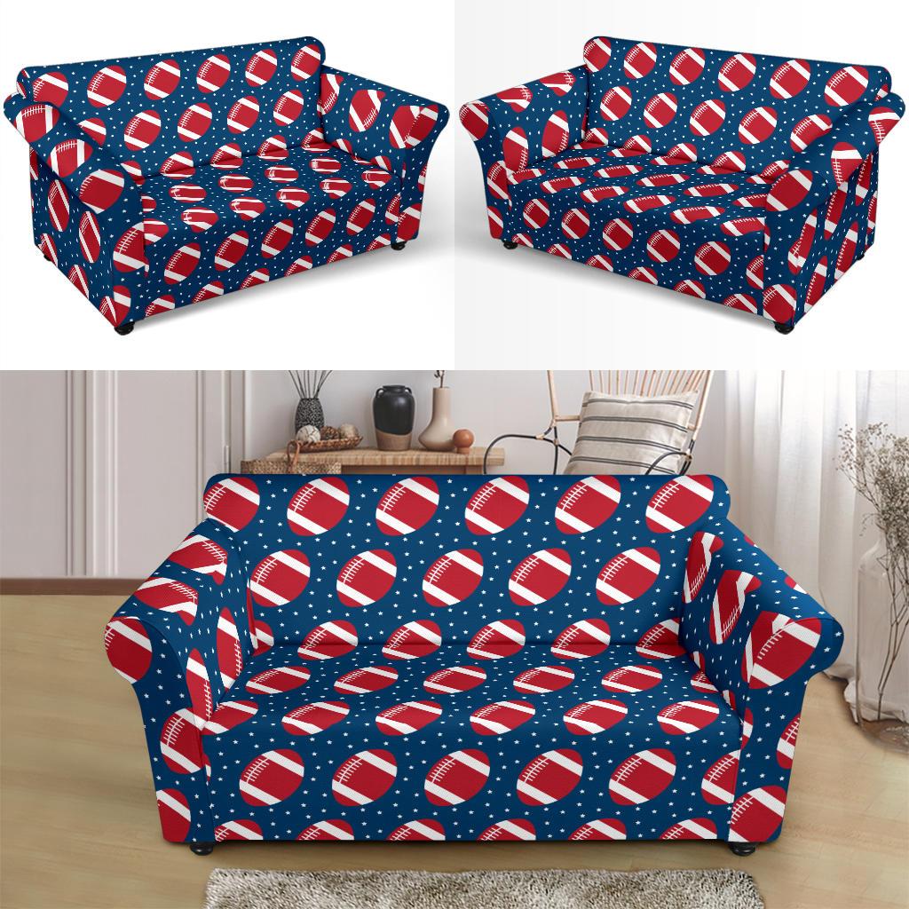 American Football Star Design Pattern Loveseat Slipcover-JTAMIGO.COM