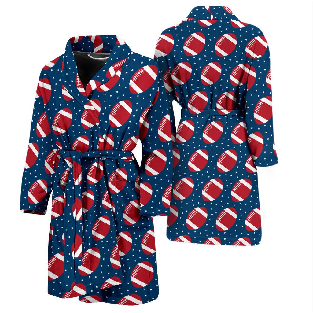 American Football Star Design Pattern Men Bath Robe-JTAMIGO.COM