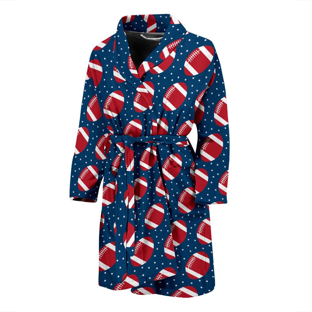 American Football Star Design Pattern Men Bath Robe-JTAMIGO.COM
