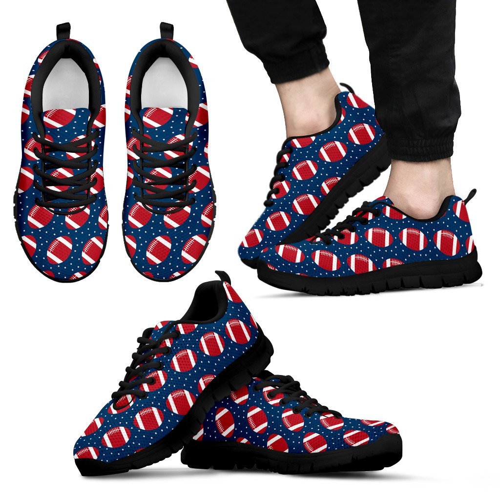 American Football Star Design Pattern Men Sneakers Shoes