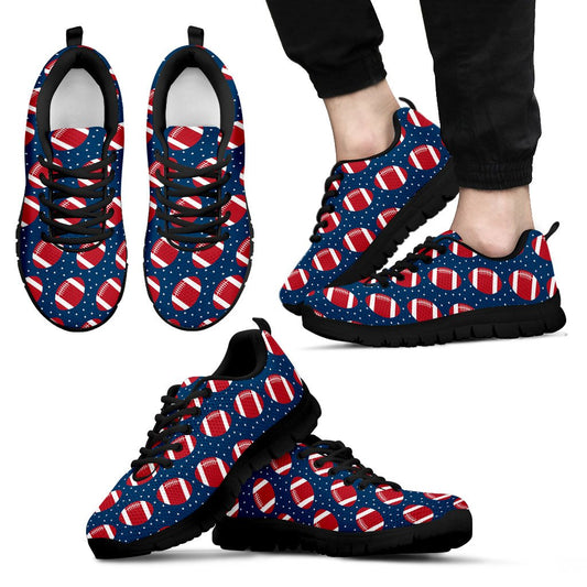 American Football Star Design Pattern Men Sneakers Shoes