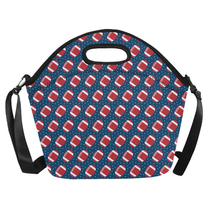 American Football Star Design Pattern Neoprene Lunch Bag (Model 1669)(Large)-JTAMIGO.COM
