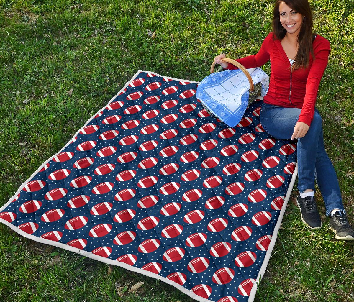 American Football Star Design Pattern Premium Quilt-JTAMIGO.COM