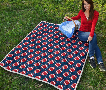 American Football Star Design Pattern Premium Quilt-JTAMIGO.COM