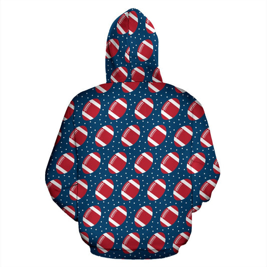American Football Star Design Pattern Pullover Hoodie
