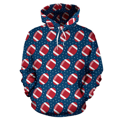 American Football Star Design Pattern Pullover Hoodie