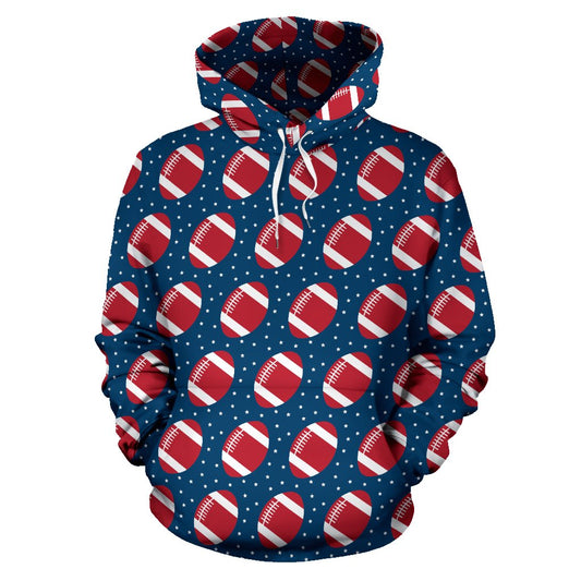 American Football Star Design Pattern Pullover Hoodie