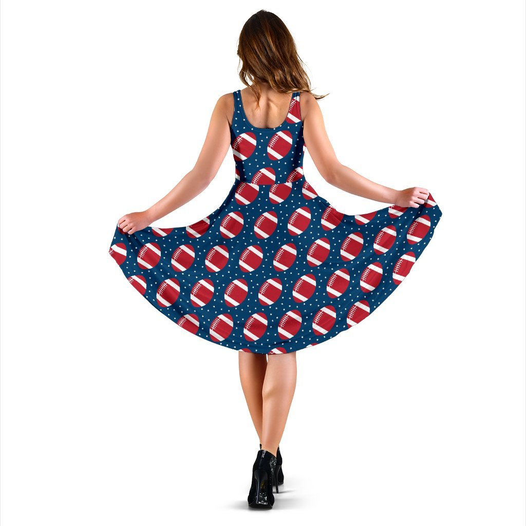 American Football Star Design Pattern Sleeveless Dress