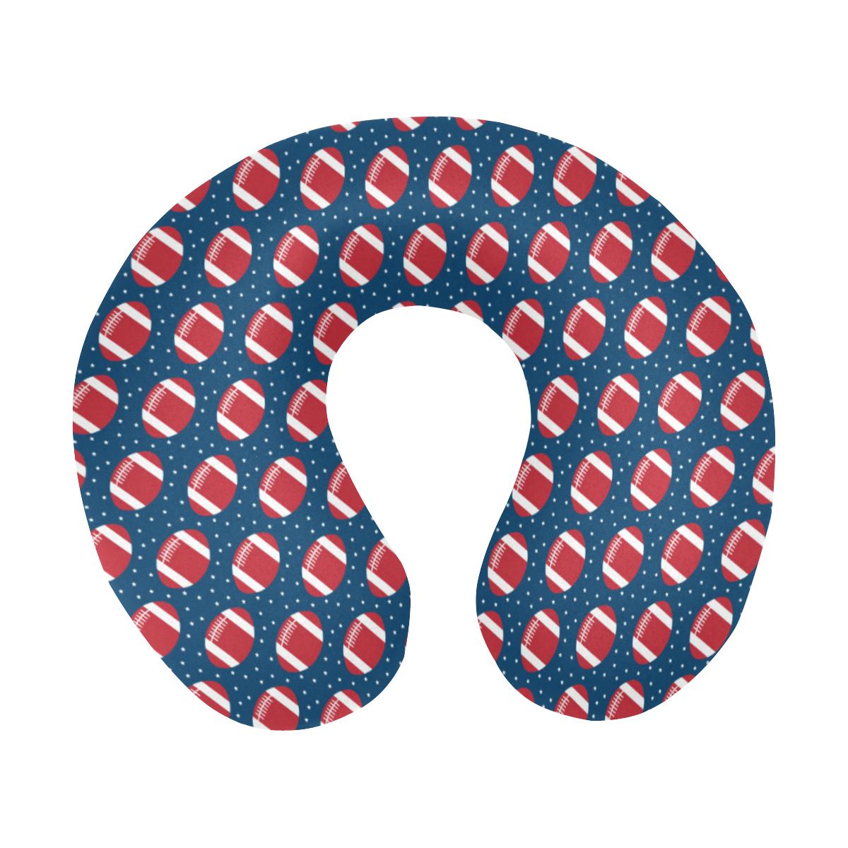American Football Star Design Pattern U-Shaped Travel Neck Pillow-JTAMIGO.COM