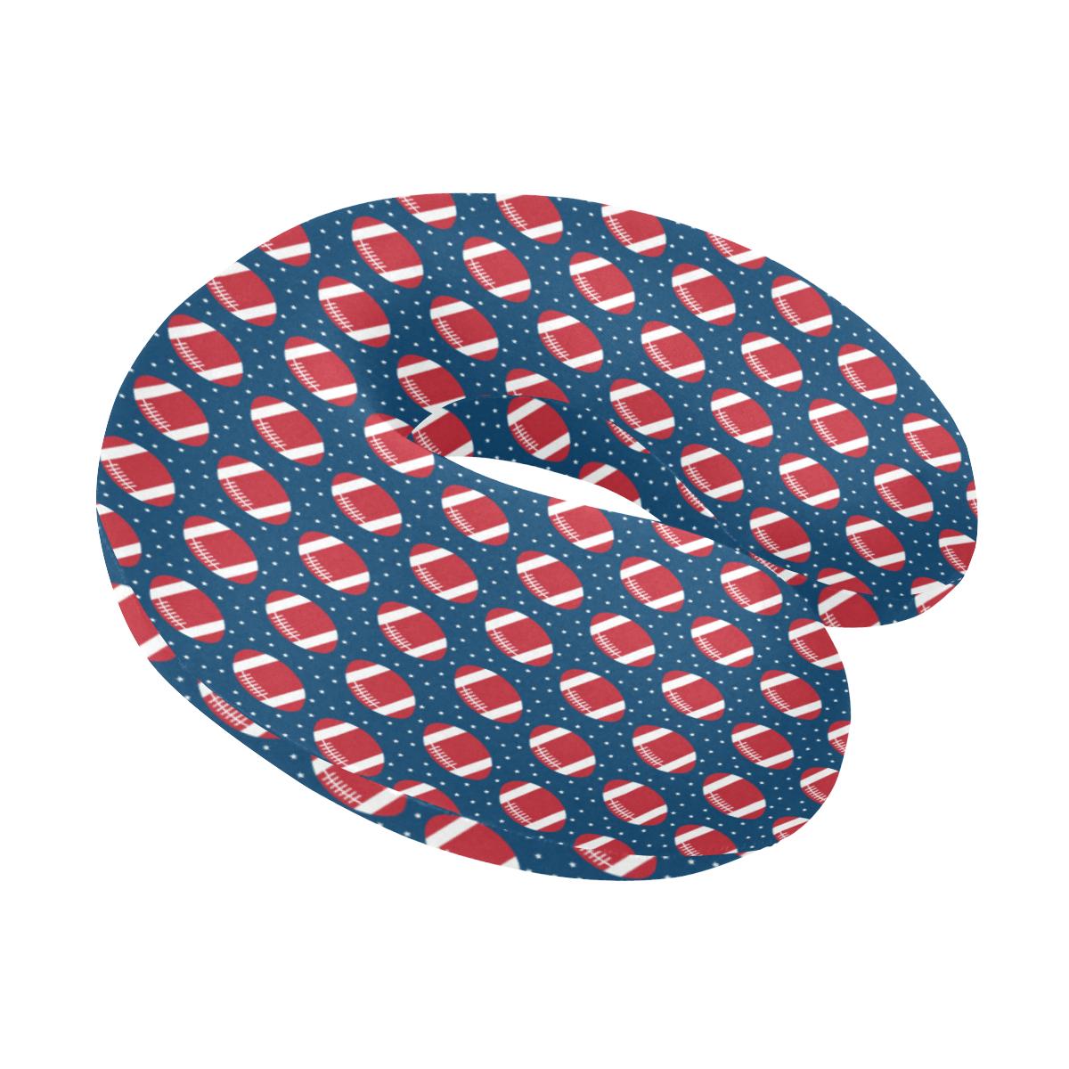 American Football Star Design Pattern U-Shaped Travel Neck Pillow-JTAMIGO.COM