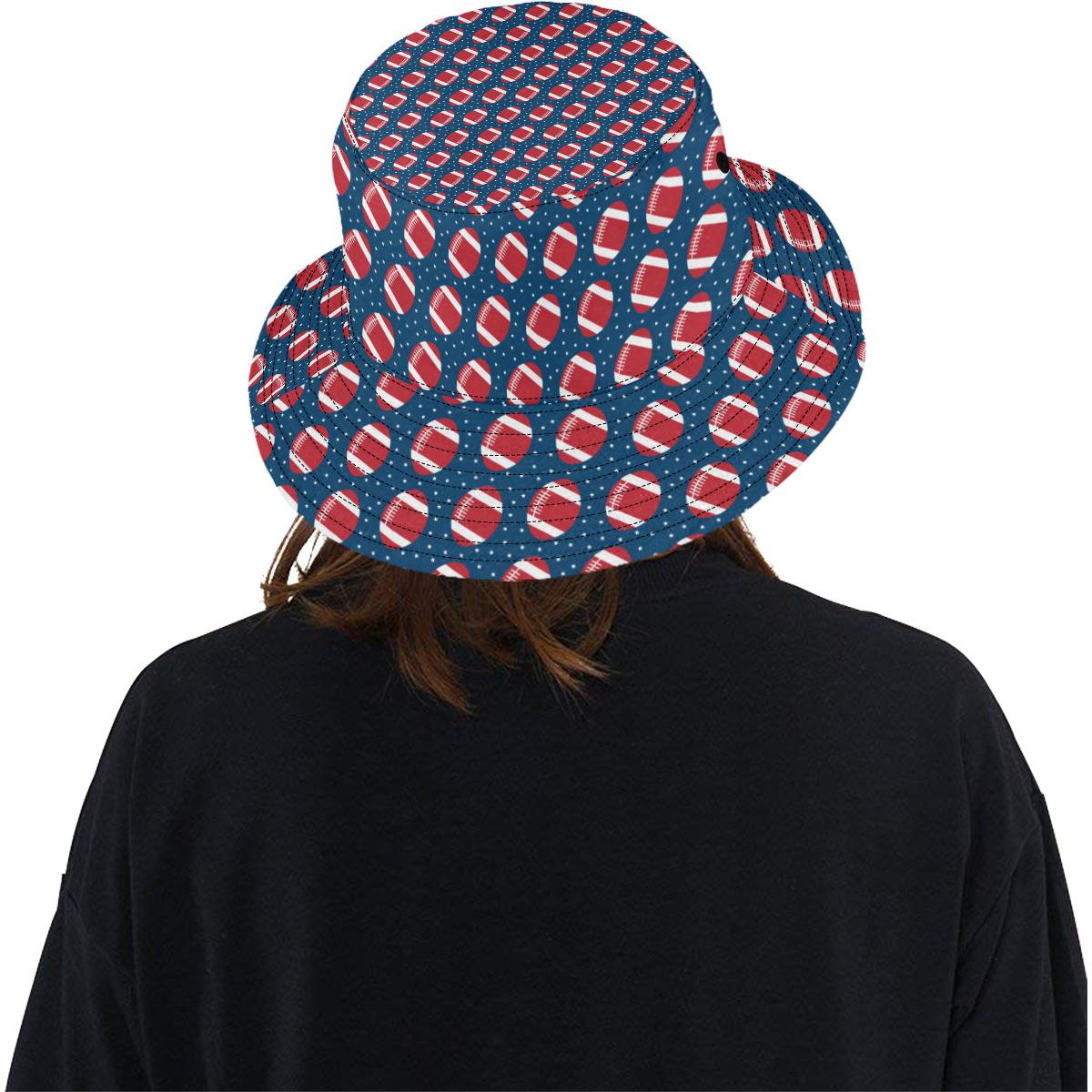 American Football Star Design Pattern Unisex Bucket Hat