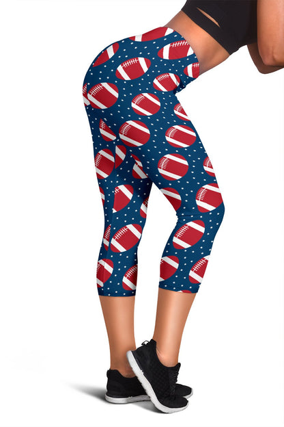 American Football Star Design Pattern Women Capris