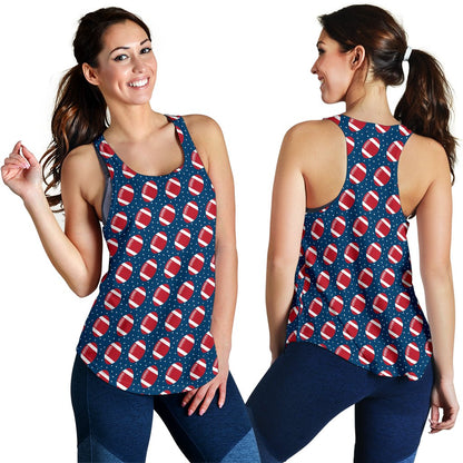 American Football Star Design Pattern Women Racerback Tank Top