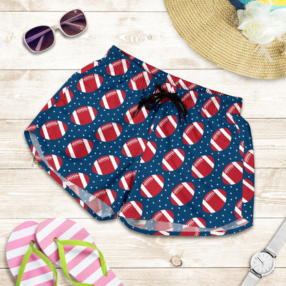 American Football Star Design Pattern Women Shorts-JTAMIGO.COM