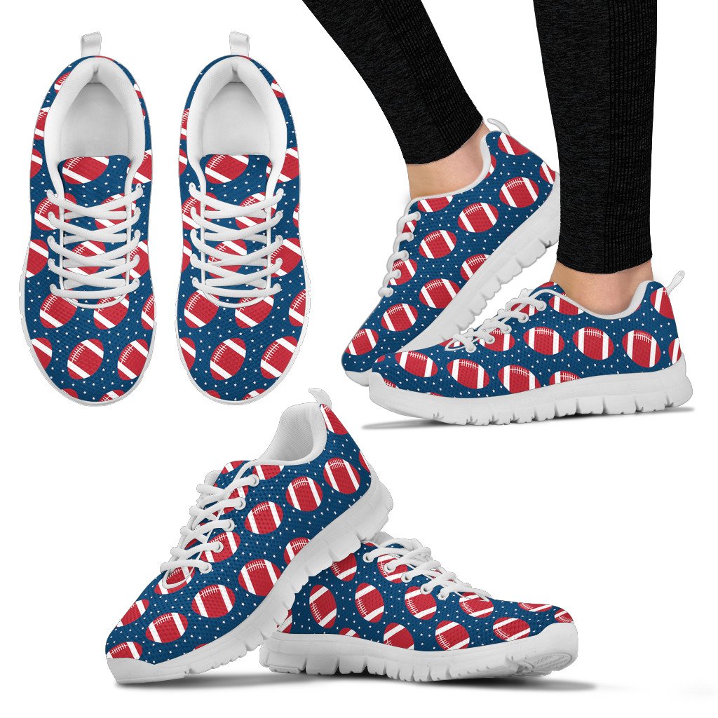 American Football Star Design Pattern Women Sneakers Shoes