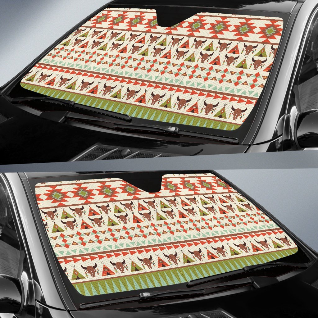 American Indian Ethnic Pattern Car Sun Shade For Windshield