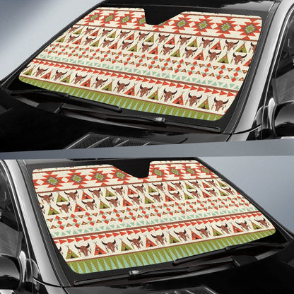 American Indian Ethnic Pattern Car Sun Shade For Windshield