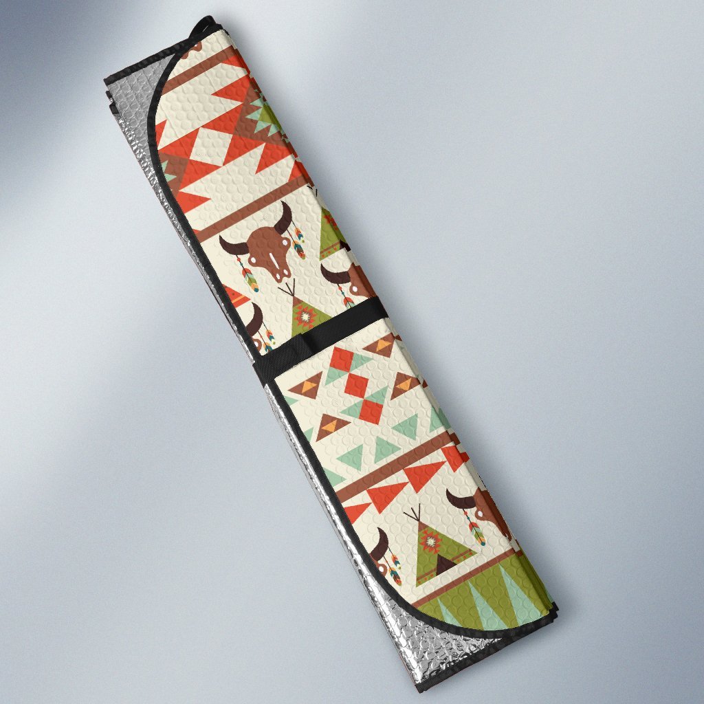 American Indian Ethnic Pattern Car Sun Shade For Windshield