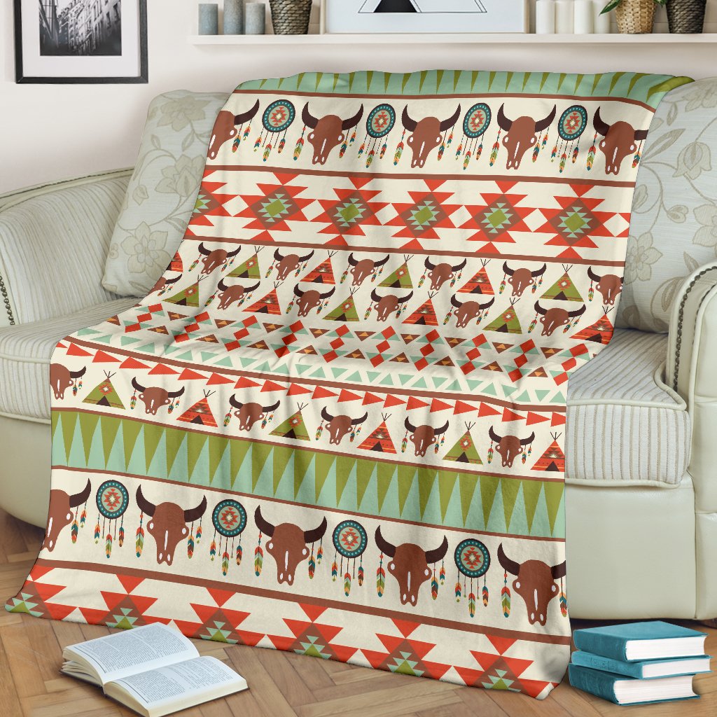 American Indian Ethnic Pattern Fleece Blanket