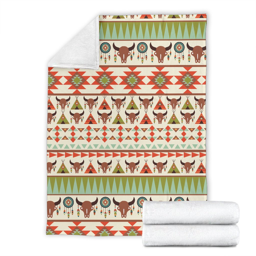 American Indian Ethnic Pattern Fleece Blanket