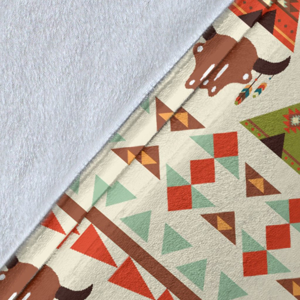 American Indian Ethnic Pattern Fleece Blanket