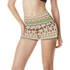 American indian Ethnic Pattern High Waisted Spandex Shorts-JTAMIGO.COM