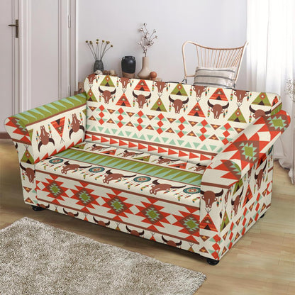 American indian Ethnic Pattern Loveseat Slipcover-JTAMIGO.COM
