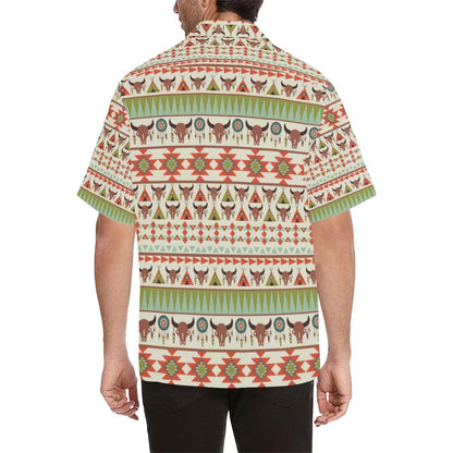 American indian Ethnic Pattern Men Aloha Hawaiian Shirt