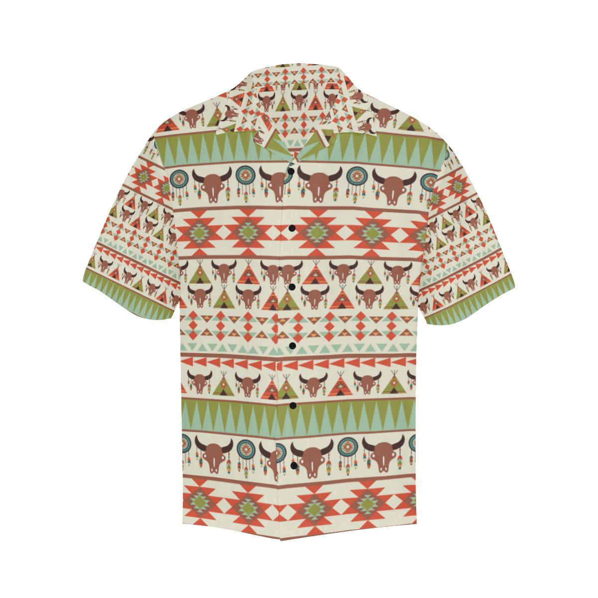 American indian Ethnic Pattern Men Aloha Hawaiian Shirt