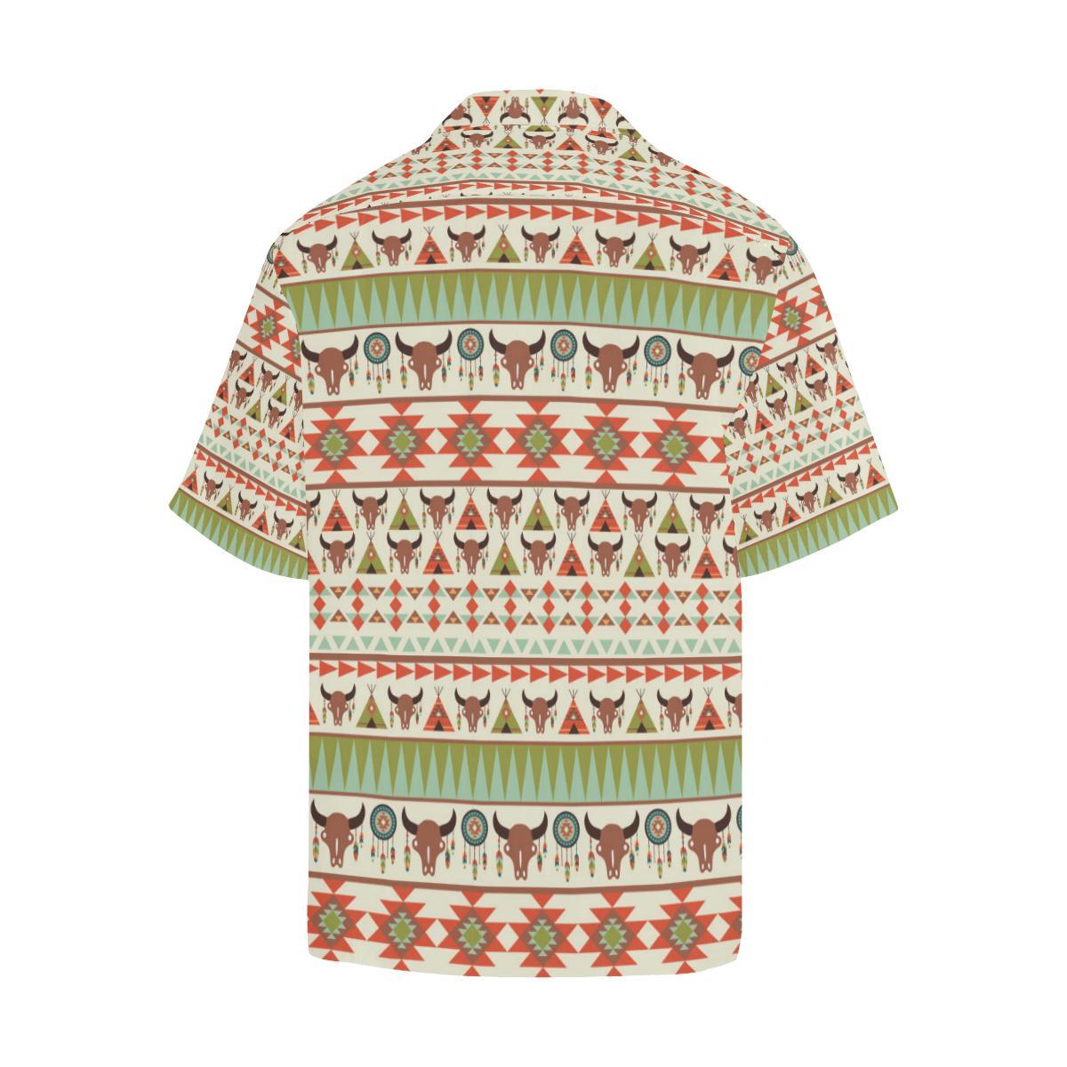 American indian Ethnic Pattern Men Aloha Hawaiian Shirt