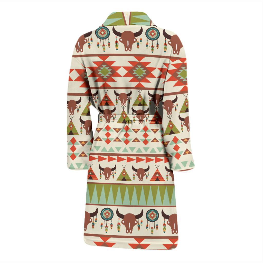 American indian Ethnic Pattern Men Bath Robe-JTAMIGO.COM