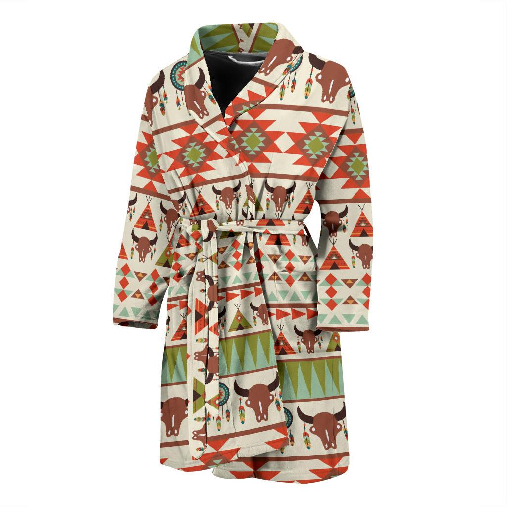 American indian Ethnic Pattern Men Bath Robe-JTAMIGO.COM