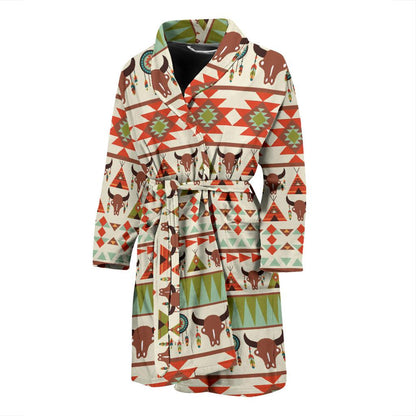 American indian Ethnic Pattern Men Bath Robe-JTAMIGO.COM