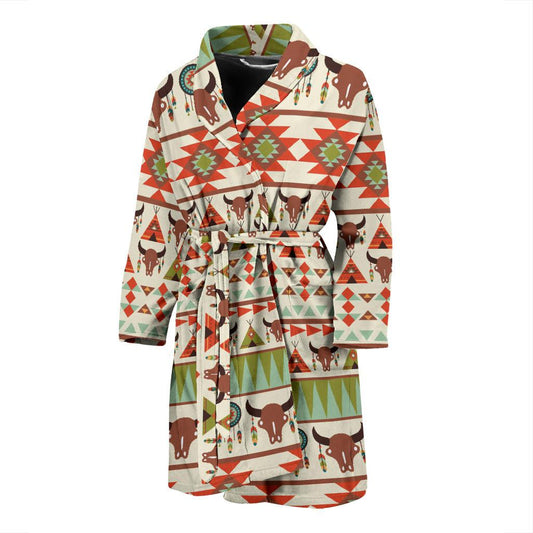 American indian Ethnic Pattern Men Bath Robe-JTAMIGO.COM