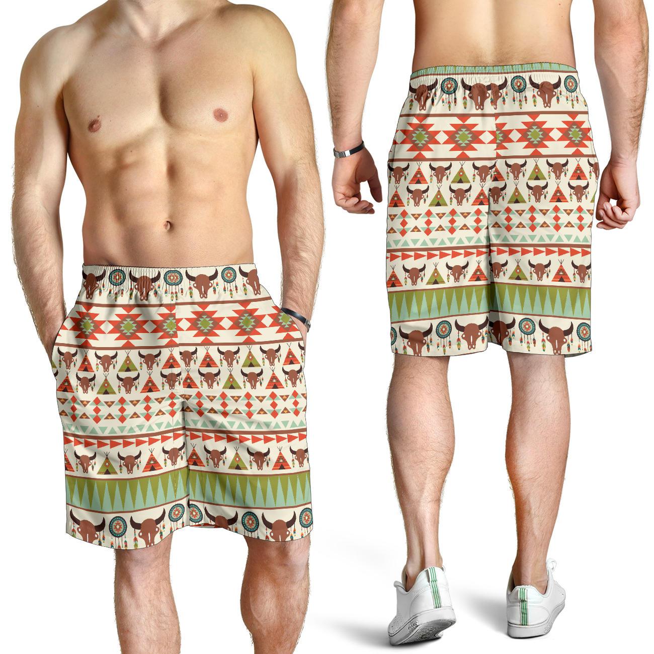 American indian Ethnic Pattern Mens Shorts-JTAMIGO.COM