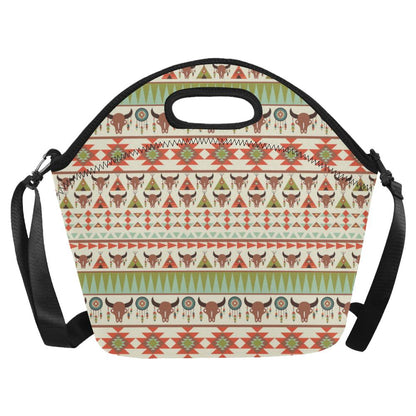 American indian Ethnic Pattern Neoprene Lunch Bag (Model 1669)(Large)-JTAMIGO.COM