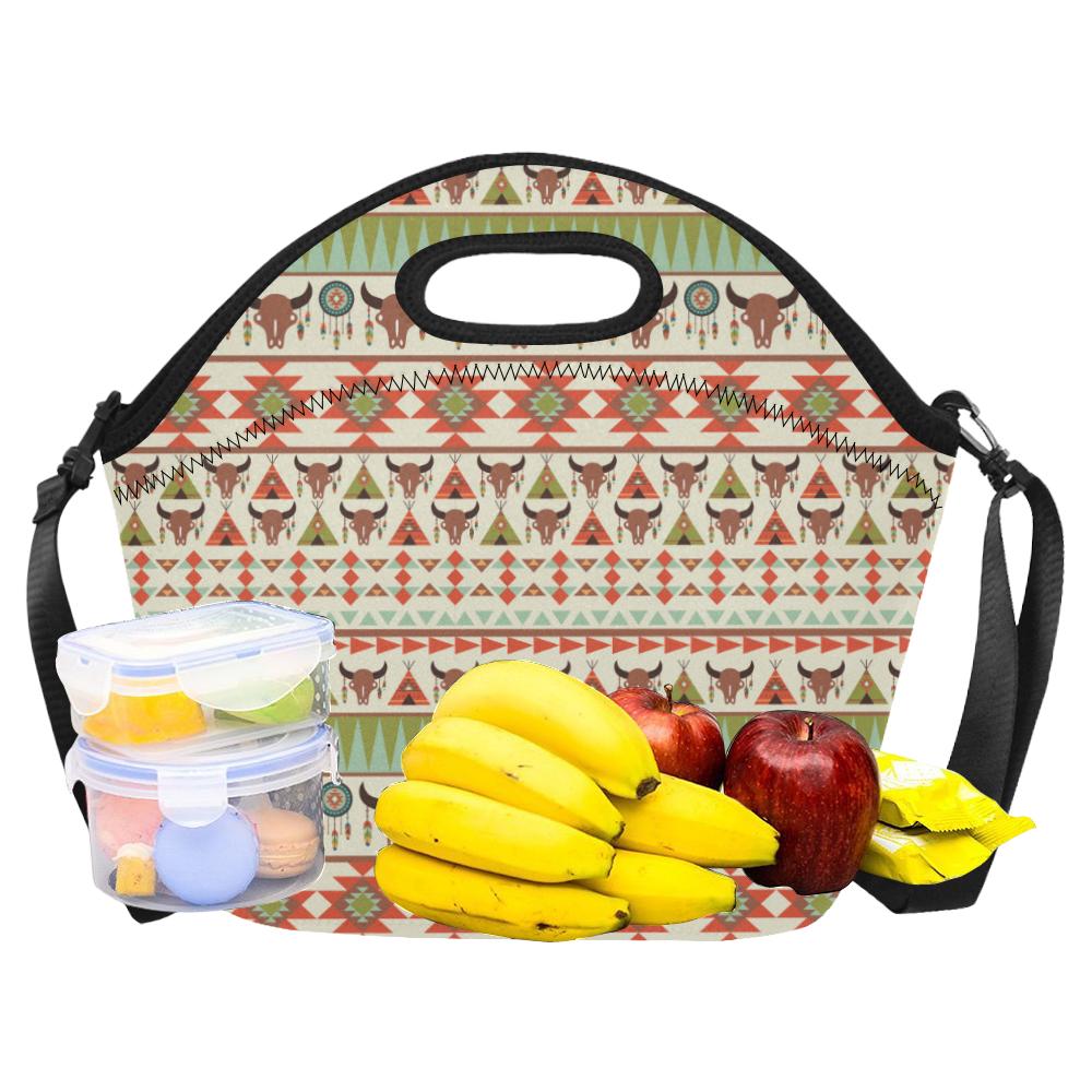 American indian Ethnic Pattern Neoprene Lunch Bag (Model 1669)(Large)-JTAMIGO.COM