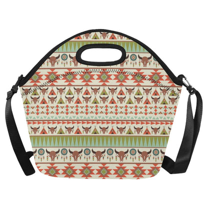 American indian Ethnic Pattern Neoprene Lunch Bag (Model 1669)(Large)-JTAMIGO.COM
