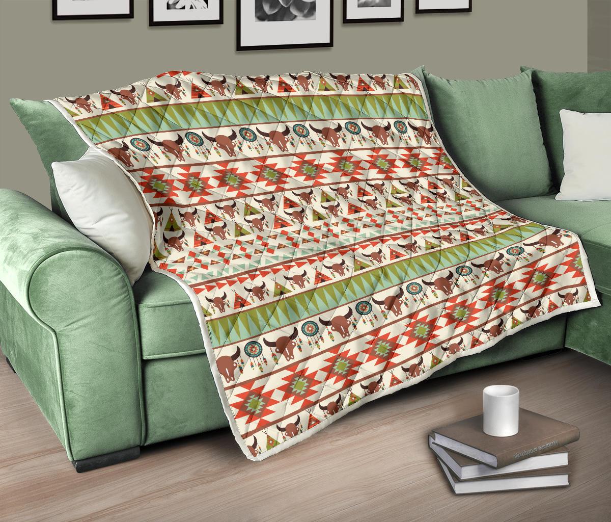 American indian Ethnic Pattern Premium Quilt-JTAMIGO.COM