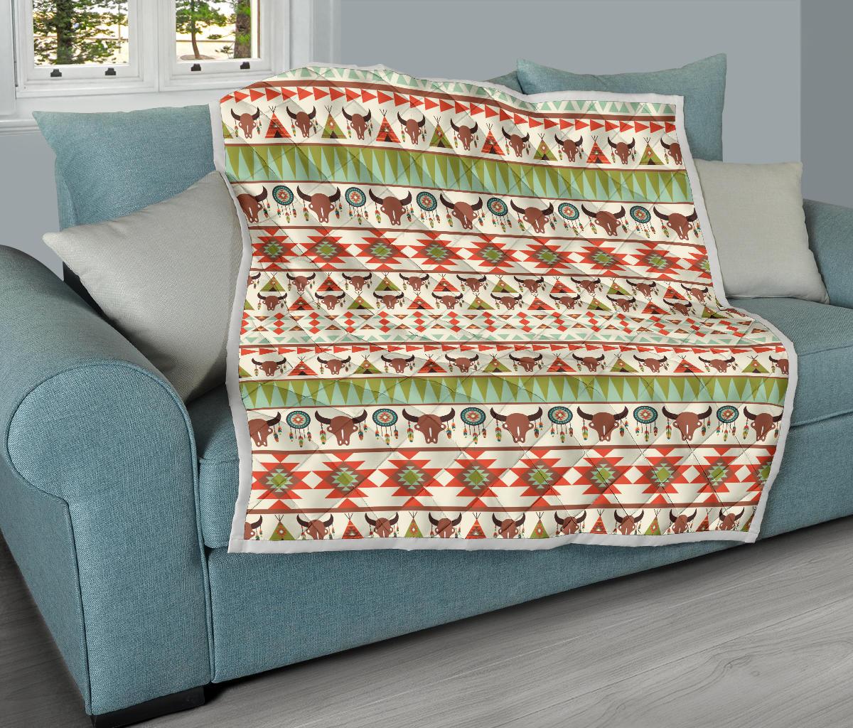 American indian Ethnic Pattern Premium Quilt-JTAMIGO.COM
