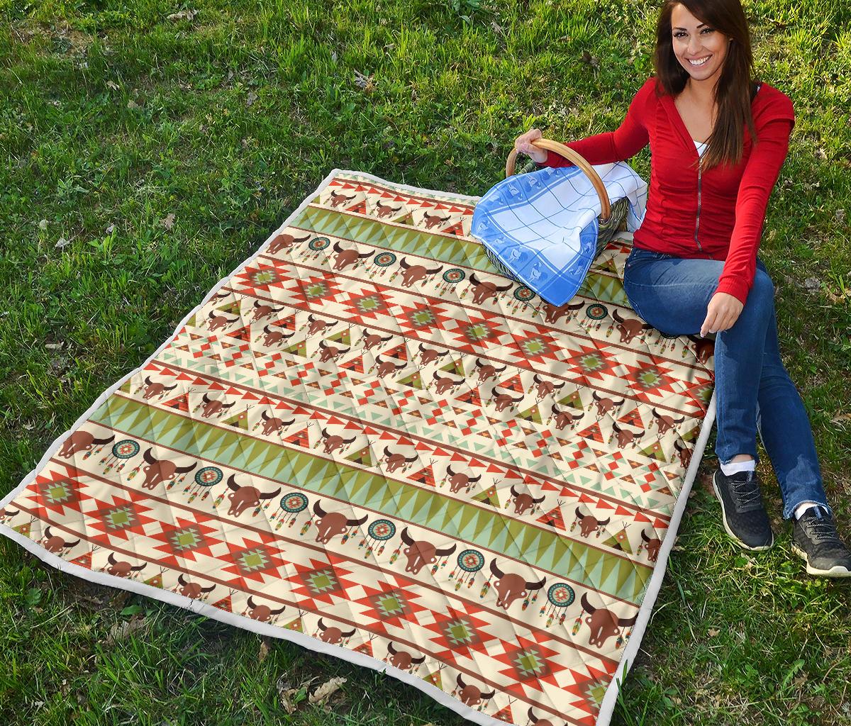 American indian Ethnic Pattern Premium Quilt-JTAMIGO.COM