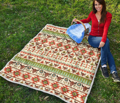 American indian Ethnic Pattern Premium Quilt-JTAMIGO.COM