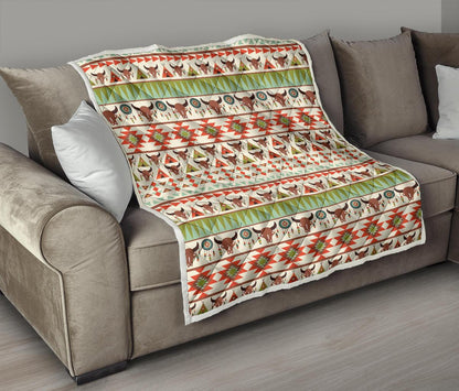 American indian Ethnic Pattern Premium Quilt-JTAMIGO.COM